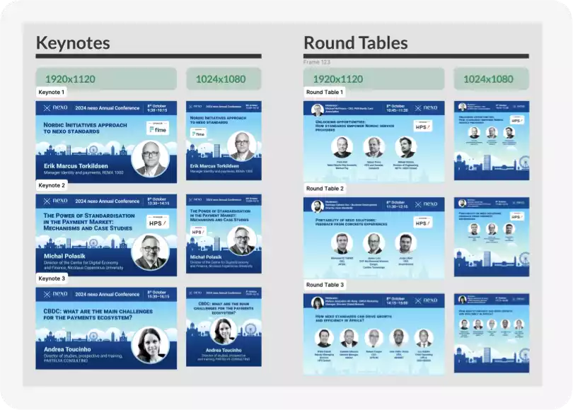 Design for the Keynotes and Round Tables for the Nexo Standards Annual Conference 2024