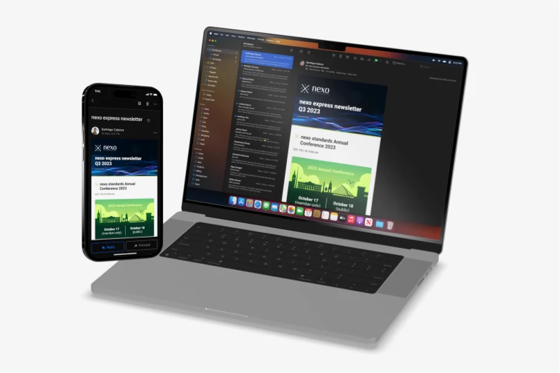 Email Newsletter Template Design for the Nexo Standards Annual Conference 2023