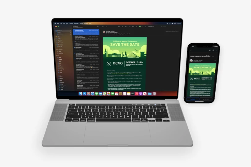 Annual Conference Mailer Design for Nexo Standards Annual Conference 2023 Communication