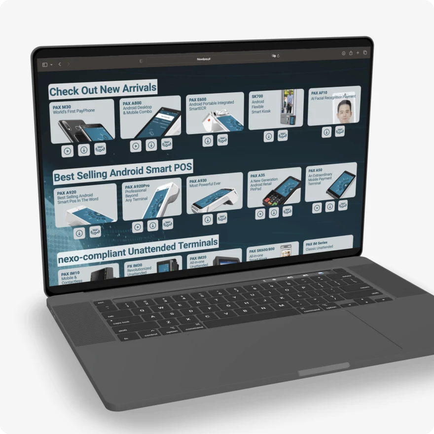 Assets for Virtual Product Shelf for an Interactive Expo-Booth being displayed on a Laptop Mockup