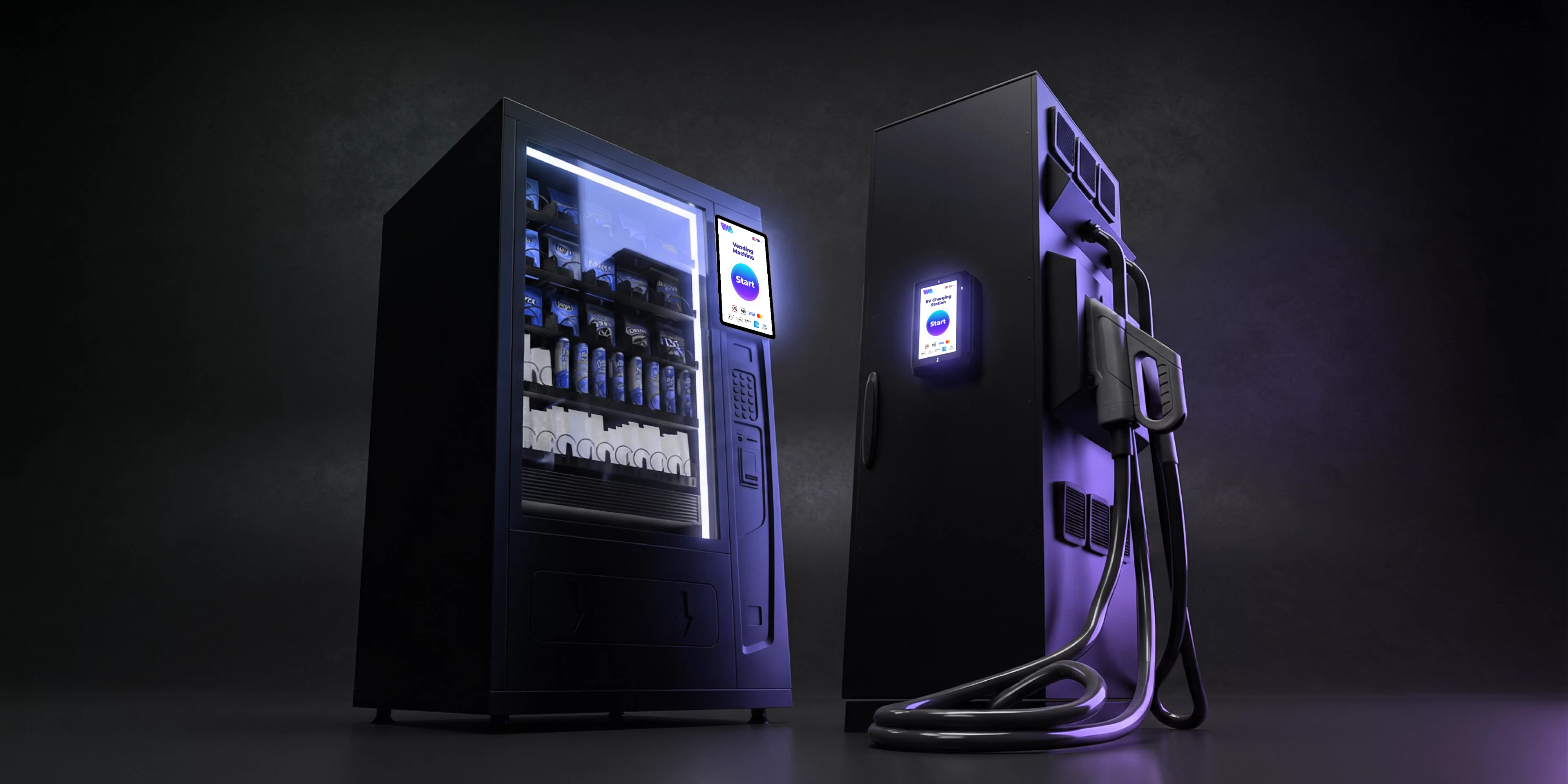 Hero image of TeddyGraphics case-study presenting their UX and UI design for Self-Service User Experiences for Vending and EV-Charging Android Apps