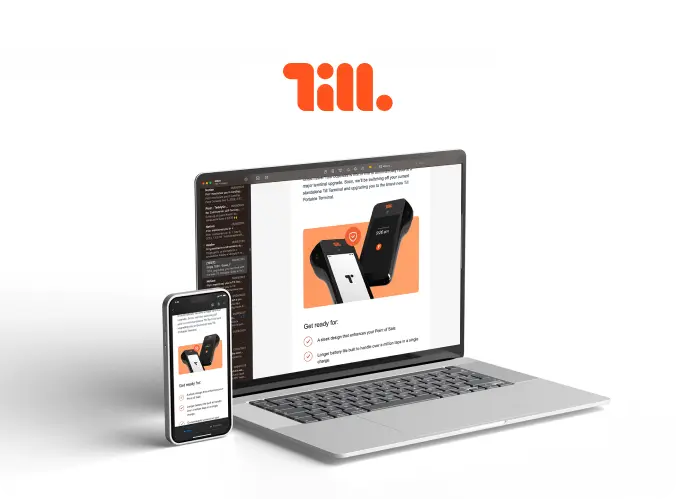 Project thumbnail of email templates designed for Till Payments