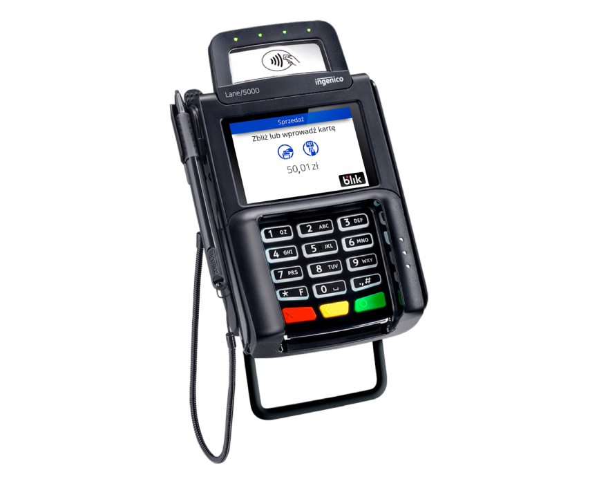 Lane/5000 Device with POS App loaded on the screen